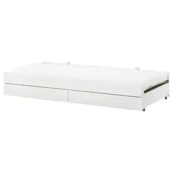 IKEA Släkt pull-out bed with storage, white, twin offer