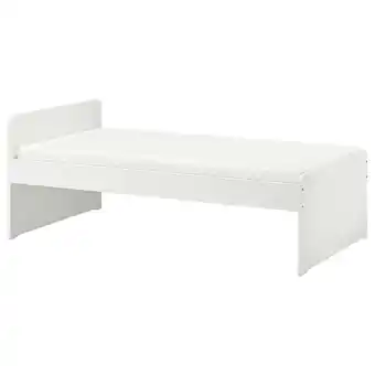 IKEA Släkt bed frame with slatted bed base, white, twin offer