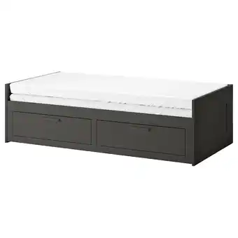 IKEA Brimnes daybed with 2 drawers/2 mattresses, gray/minnesund firm, twin offer