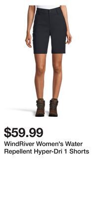 Mark's Windriver women's water repellent hyper-dri 1 shorts offer