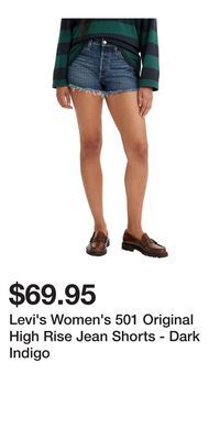 Mark's Levi's women's 501 original high rise jean shorts - dark indigo offer