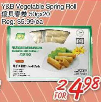 Foody Mart Y&b vegetable spring roll offer