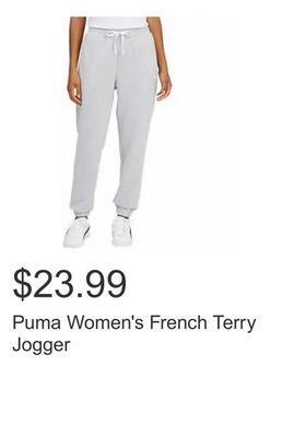 Costco Puma women's french terry jogger offer