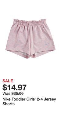 Sport Chek Nike toddler girls' 2-4 jersey shorts offer
