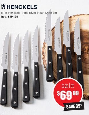 Kitchen Stuff Plus 8 pc. henckels triple rivet steak knife set offer