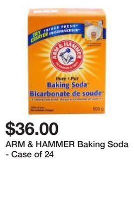 Dollarama Arm & hammer baking soda - case of 24 offer