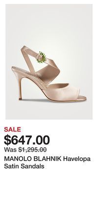 Holt Renfrew Manolo blahnik havelopa satin sandals offer