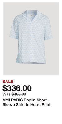 Holt Renfrew Ami paris poplin short-sleeve shirt in heart print offer