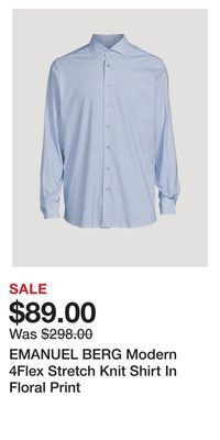 Holt Renfrew Emanuel berg modern 4flex stretch knit shirt in floral print offer