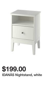 IKEA Idanäs nightstand, white offer