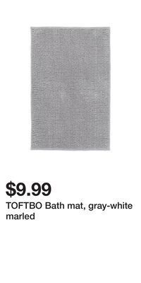 IKEA Toftbo bath mat, gray-white marled offer