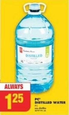 No Frills PC DISTILLED WATER offer