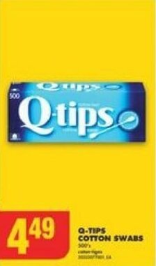 No Frills Q-TIPS COTTON SWABS offer