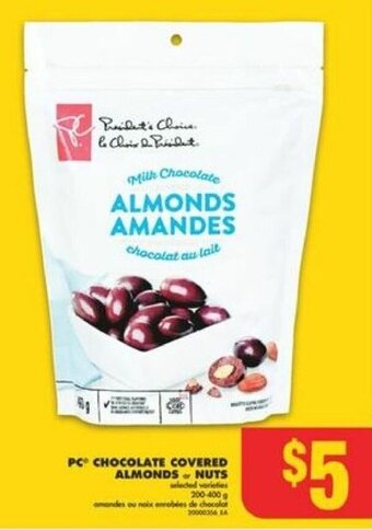 No Frills PC CHOCOLATE COVERED ALMONDS or NUTS offer