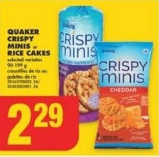No Frills QUAKER CRISPY MINIS or RICE CAKES offer