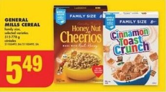 No Frills GENERAL MILLS CEREAL offer