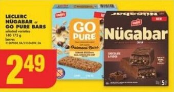 No Frills LECLERC NUGABAR or GO PURE BARS offer