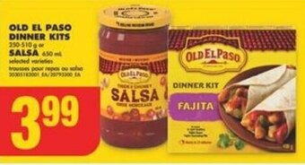 No Frills OLD EL PASO DINNER KITS or SALSA offer