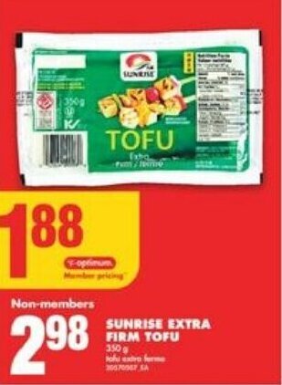 No Frills SUNRISE EXTRA FIRM TOFU offer