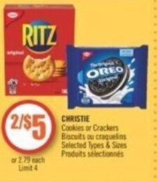 Shoppers Drug Mart CHRISTIE Cookies or Crackers offer