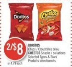 Shoppers Drug Mart DORITOS or CHEETOS offer