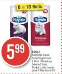 Shoppers Drug Mart ROYALE Bathroom Tissue offer