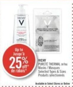 Shoppers Drug Mart VICHY PURETE THERMAL or Masks offer