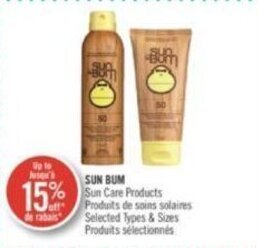 Shoppers Drug Mart SUN BUM Sun Care Products offer