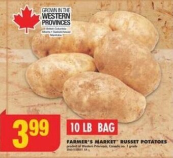 No Frills FARMER'S MARKET RUSSET POTATOES offer