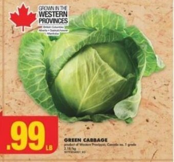 No Frills GREEN CABBAGE offer