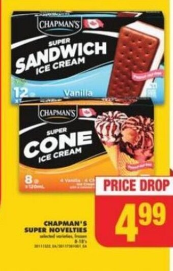 No Frills CHAPMAN'S SUPER NOVELTIES offer