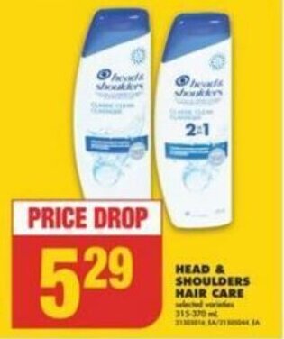 No Frills HEAD & SHOULDERS HAIR CARE offer