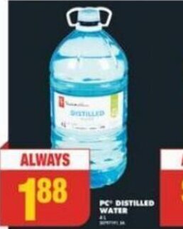 No Frills PC DISTILLED WATER offer