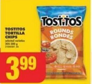 No Frills TOSTITOS TORTILLA CHIPS offer