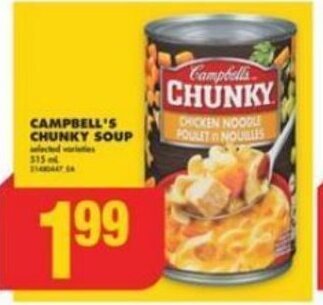 No Frills CAMPBELL'S CHUNKY SOUP offer