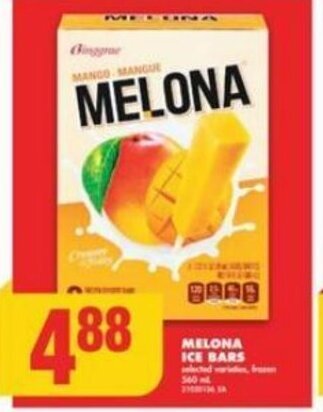 No Frills MELONA ICE BARS offer