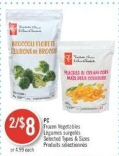 Shoppers Drug Mart PC Frozen Vegetables offer