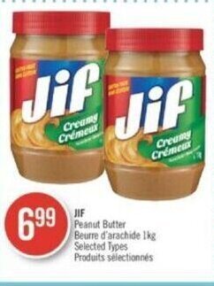 Shoppers Drug Mart JIF Peanut Butter offer