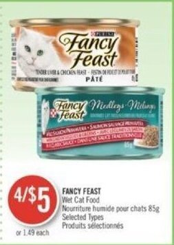 Shoppers Drug Mart FANCY FEAST Wet Cat Food offer