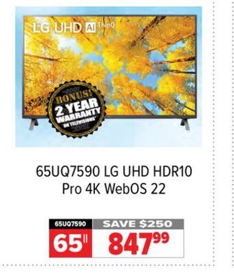 2001 Audio Video Lg 65 uhd hdr10 pro 4k webos 22 offer