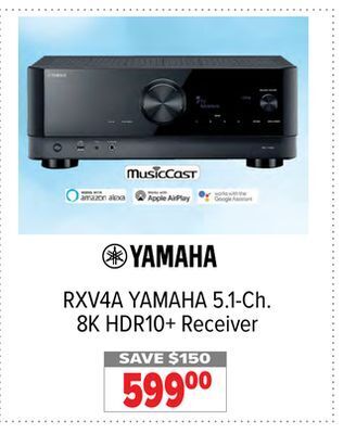 2001 Audio Video Yamaha 5.1-ch. 8k hdr10+ receiver offer