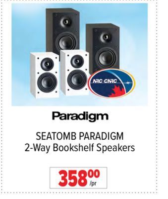 2001 Audio Video Paradigm 2-way bookshelf speakers offer