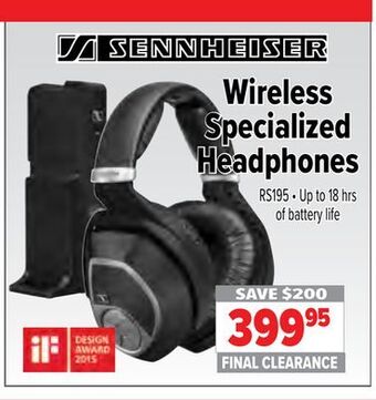 2001 Audio Video Sennheiser wireless specialized headphones offer