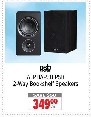 2001 Audio Video Psb 2-way bookshelf speakers offer
