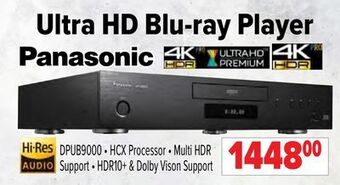 2001 Audio Video Panasonic ultra hd blu-ray player offer