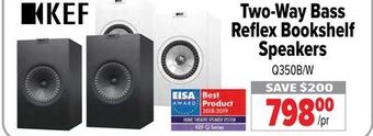 2001 Audio Video Kef two-way bass reflex bookshelf speakers offer