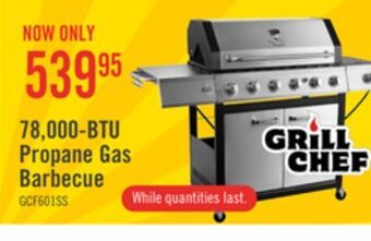 The Brick Grill chef 78,000 btu propane gas barbecue - gcf601ssp offer