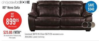 The Brick Novo leather-look fabric sofa - brown offer