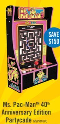 The Brick Arcade1up ms. pac-man portable partycade 40th anniversary edition offer