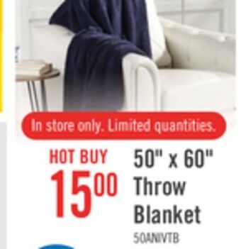 The Brick 50 x 60 throw blanket offer